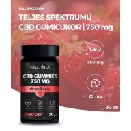Meliora CBD Gumicukor, Eper ízű 25 mg