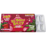 Bubbly Billy Buds Eper ízű rágógumi 17mg CBD