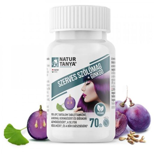 Szerves szőlőmag+ginkgo biloba