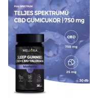 Meliora CBD Gumicukor, Sleep Gummies, Áfonya ízű, 25 mg